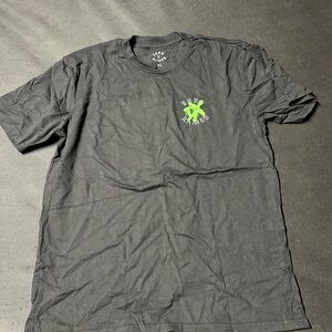 Born x Raised DX Short-Sleeve Tee with Neon Green Chest Logo - Men